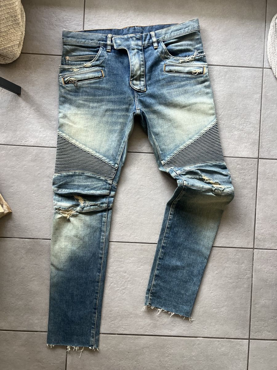 Balmain Jeans: Balmain Biker jeans uomo – Usato da Mendrisio venduto da fly_9wzx