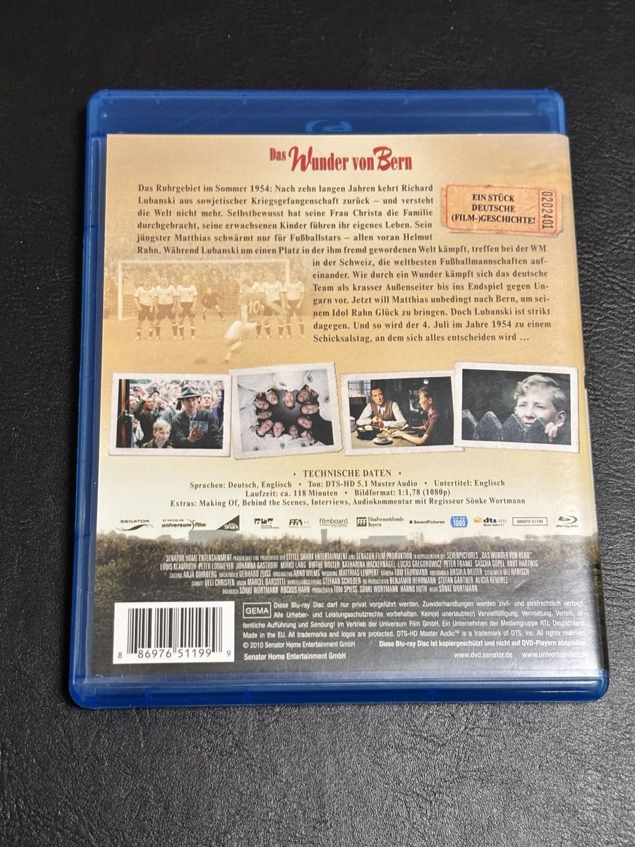 Tutti i DVDs: Das Wunder von Bern Blu Ray – Usato da Luzern venduto da Armastra 1