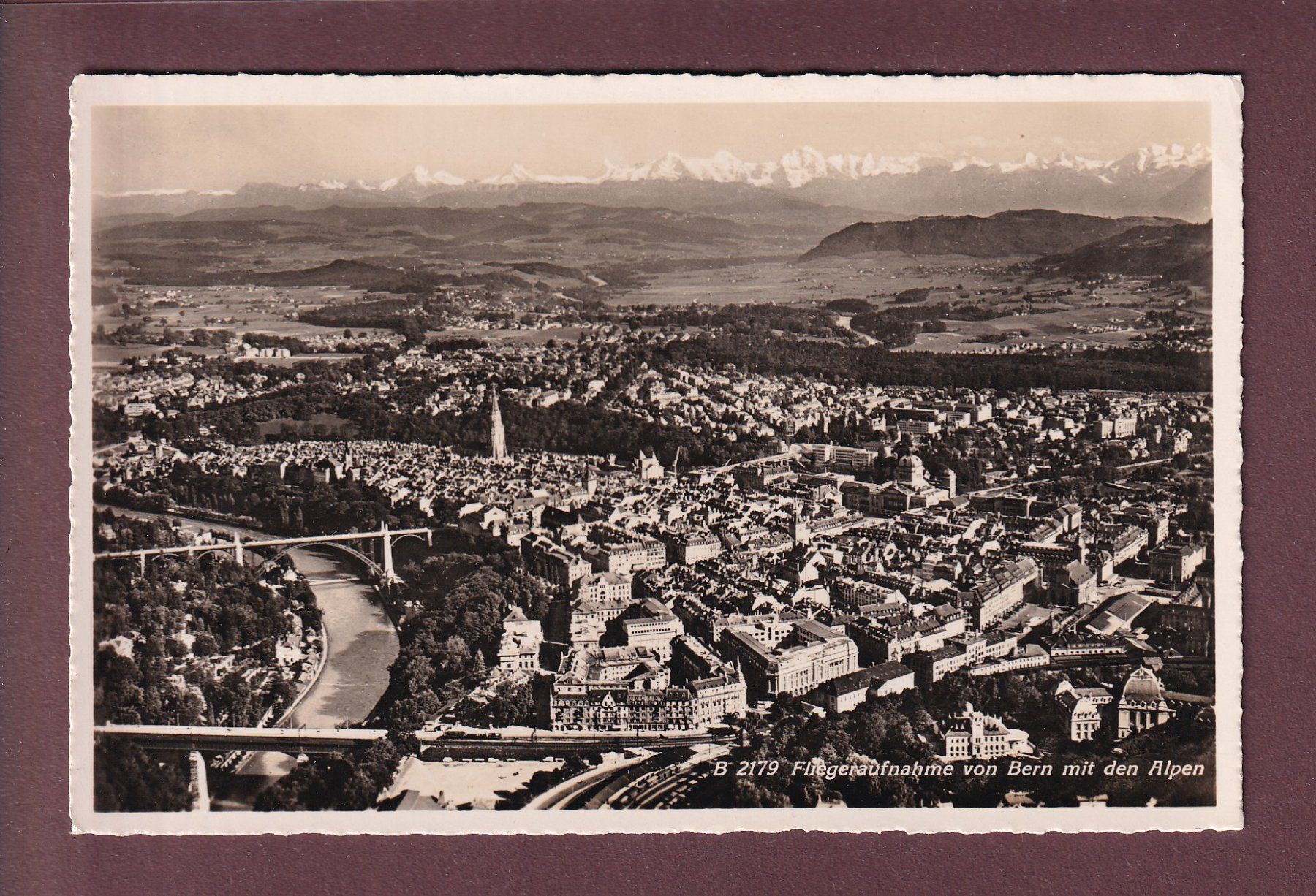 Ansichtskarten: BERN - Fliegeraufnahme – Gebraucht aus Pully von nicecards