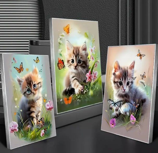Kit bricolage: Diamond Painting 3 versch.Katzenbilder – Nuovo e nell'imballaggio originale da Obergösgen venduto da Diydiamant