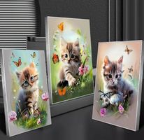 Diamond Painting 3 versch.Katzenbilder