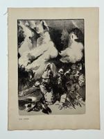 Lithografie Edouard Baud, Pompiers Genf Genève 1901