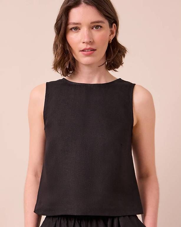 Top: Beyond Nine Esme Leinen Top – Usato da Winterthur venduto da Veman