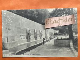 Postkarte Genf Reformationsdenkmal gestempelt 1929 guter Zus