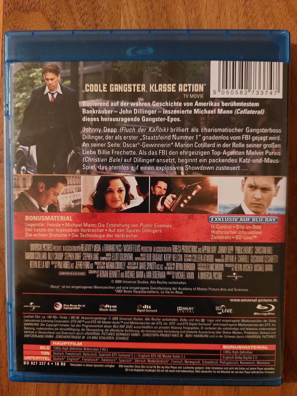 Tutti i DVDs: Blu Ray - Public Enemies – Usato da Rheinfelden venduto da FilmAuktion 1