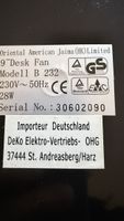 Tischventilator Oriental American Modell B 232 9 Zoll