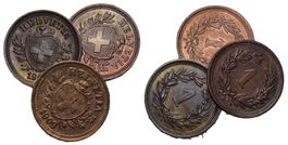Schweiz 1909+1910+1911+1912