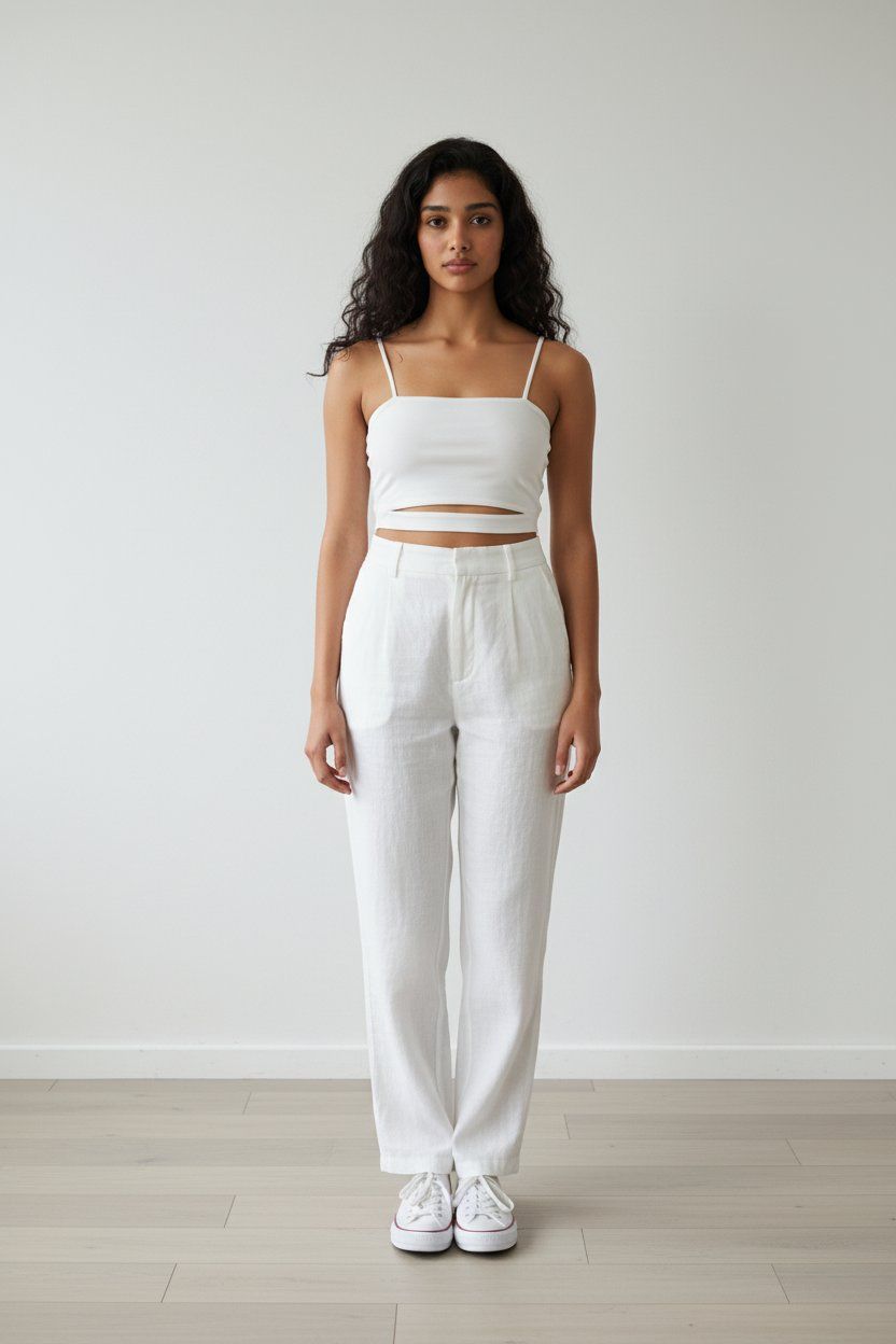 Tops: Top d'été blanc ouverture ventre - Taille S – Gebraucht aus Lausanne 25 von fla_bpj5 1
