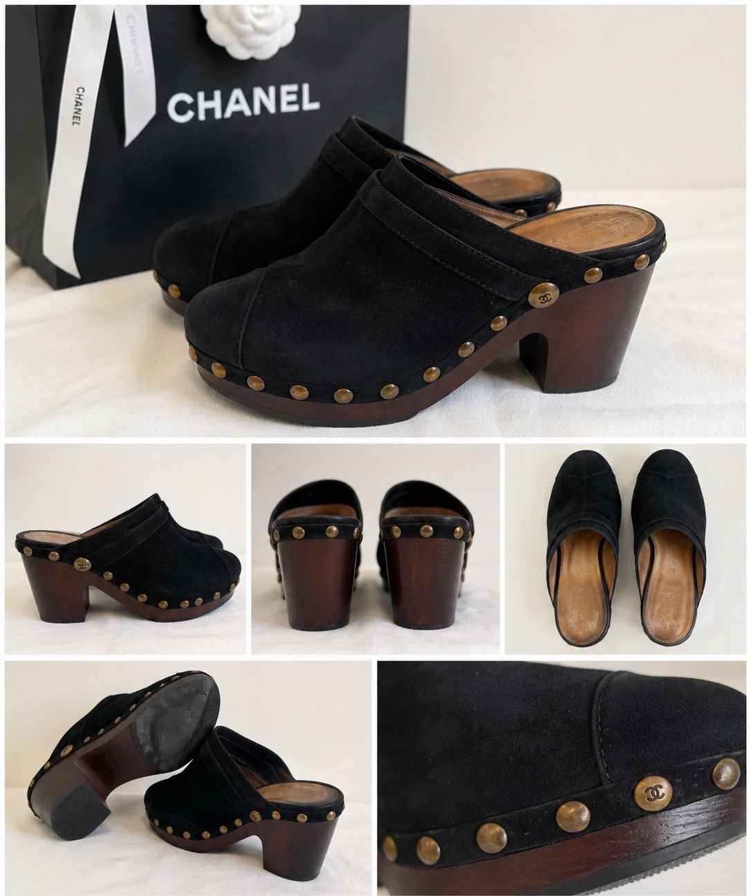 Chaussures femmes: CHANEL Wildleder Clogs Gr. 38.5 – D'occasion à Ehrendingen par nikolai2011