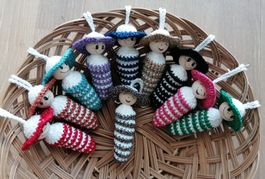 Handgemacht Glückswürmchen 10 Stück div. Farben