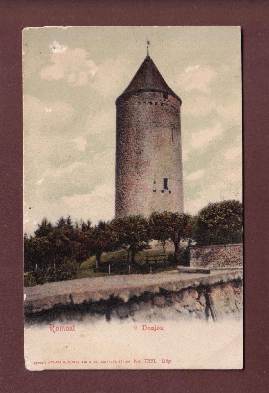Cartes postales: ROMONT - Donjon - 1906 – D'occasion à Pully par nicecards-shop