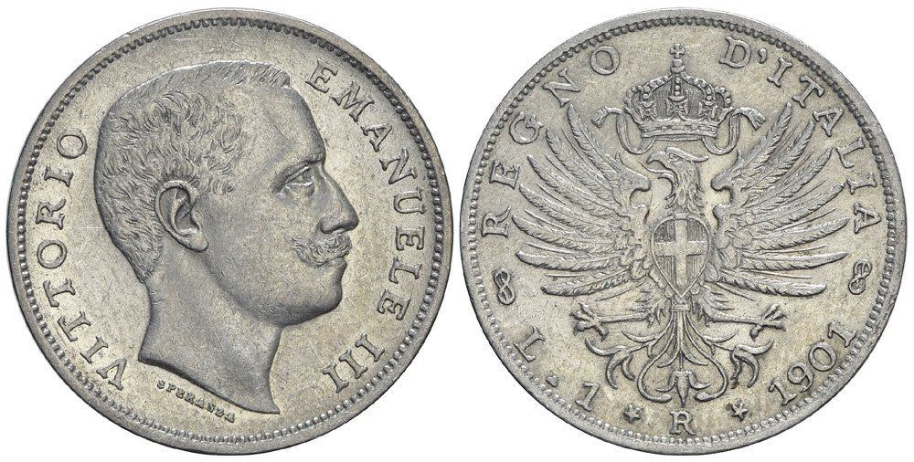Tutti le monete: Italien, 1 Lira 1901 – Usato da Chiasso venduto da Novamarketing