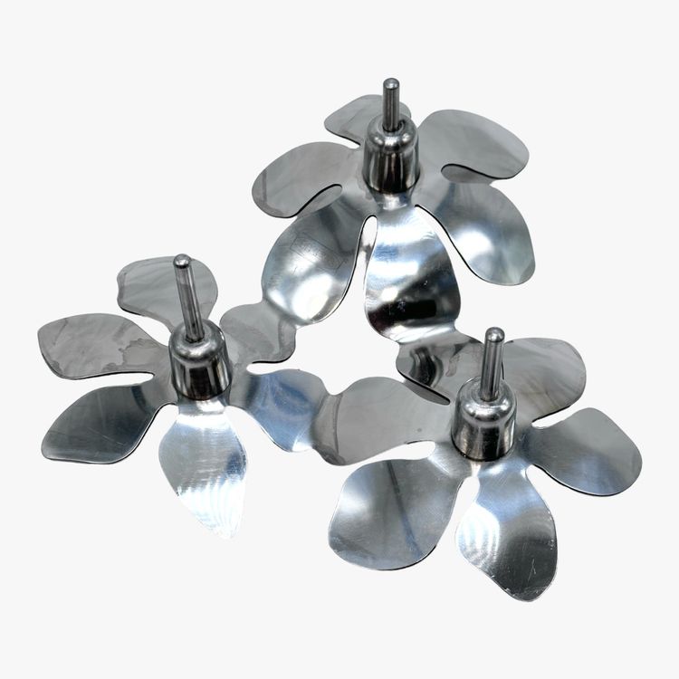 Bougeoir IKEA Inox Aluminium Moderne - Design Sculpture Vintage NO Nagel - Occasion
