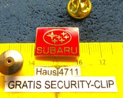 SUBARU AUTO LOGO SCHMUCK-PIN ENAMEL GOLDIG MIT SECURITY-CLIP