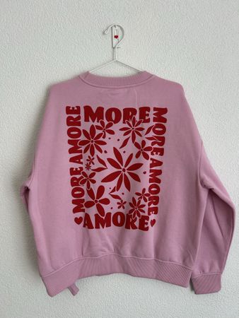 Pullover rosa mit Print Grösse M 
