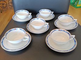 Langenthal Suisse – 6 Tassen mit Untertassen 