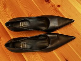 Roberto Santi Trend Echt Leder Pumps Schwarz, Gr. 38 Top!