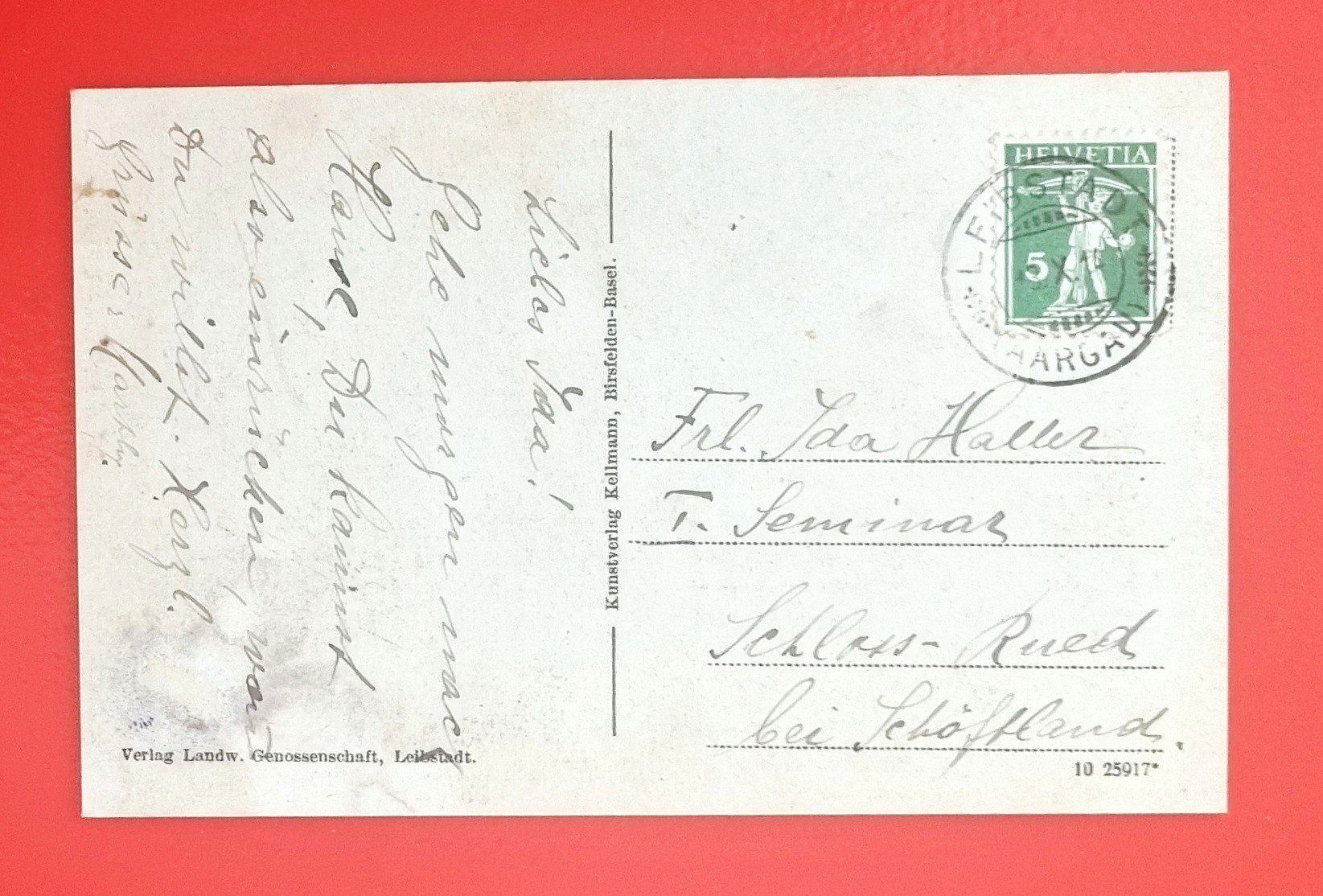 Cartoline postali: Leibstadt - Dorfansicht - 1914 – Usato da Rothrist venduto da RROENK 1