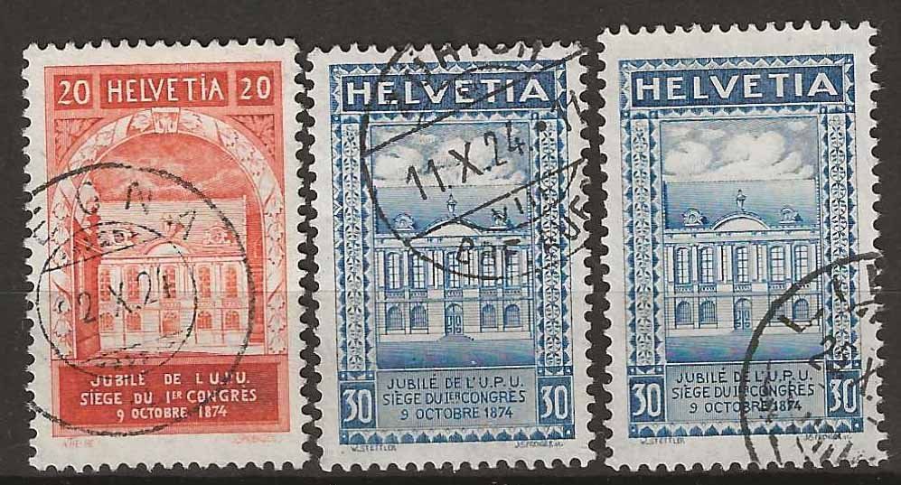Tutti i francobolli: CH167 - Upu 1924 obl. – Usato da Trélex venduto da Phil_Albert