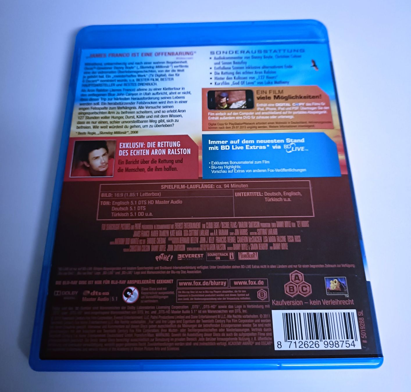 Tutti i DVDs: 127 Hours (Blue-ray + DVD) – Usato da Köniz venduto da Movieportal007 1