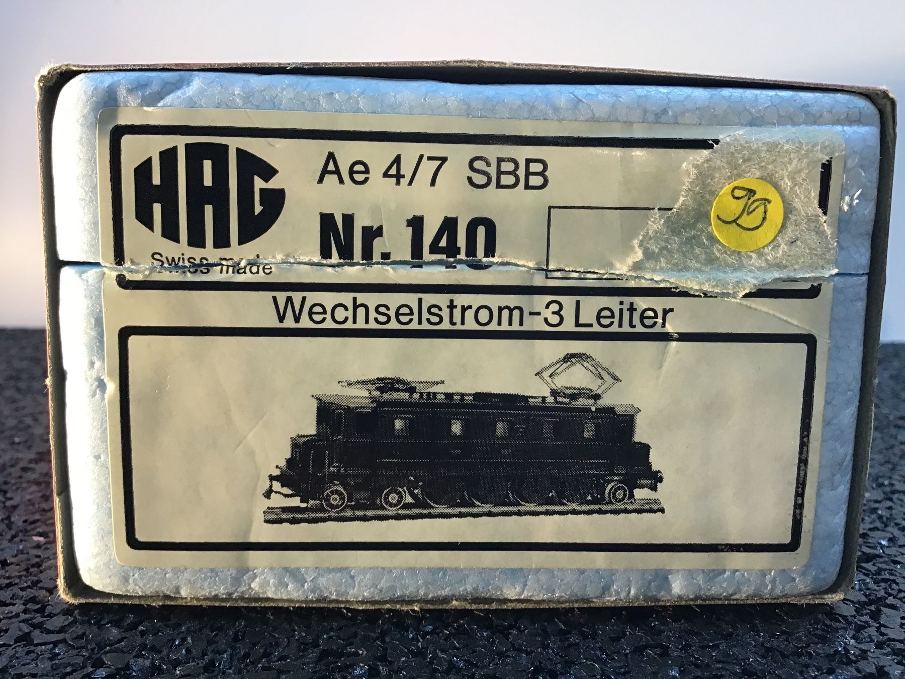 Hag Modellini di ferrovie: MODELL HAG AE 4/7 SBB NR.140 WECHSELSTROM-3 LEITER – Usato da Männedorf venduto da Modelle-aller-Art 4