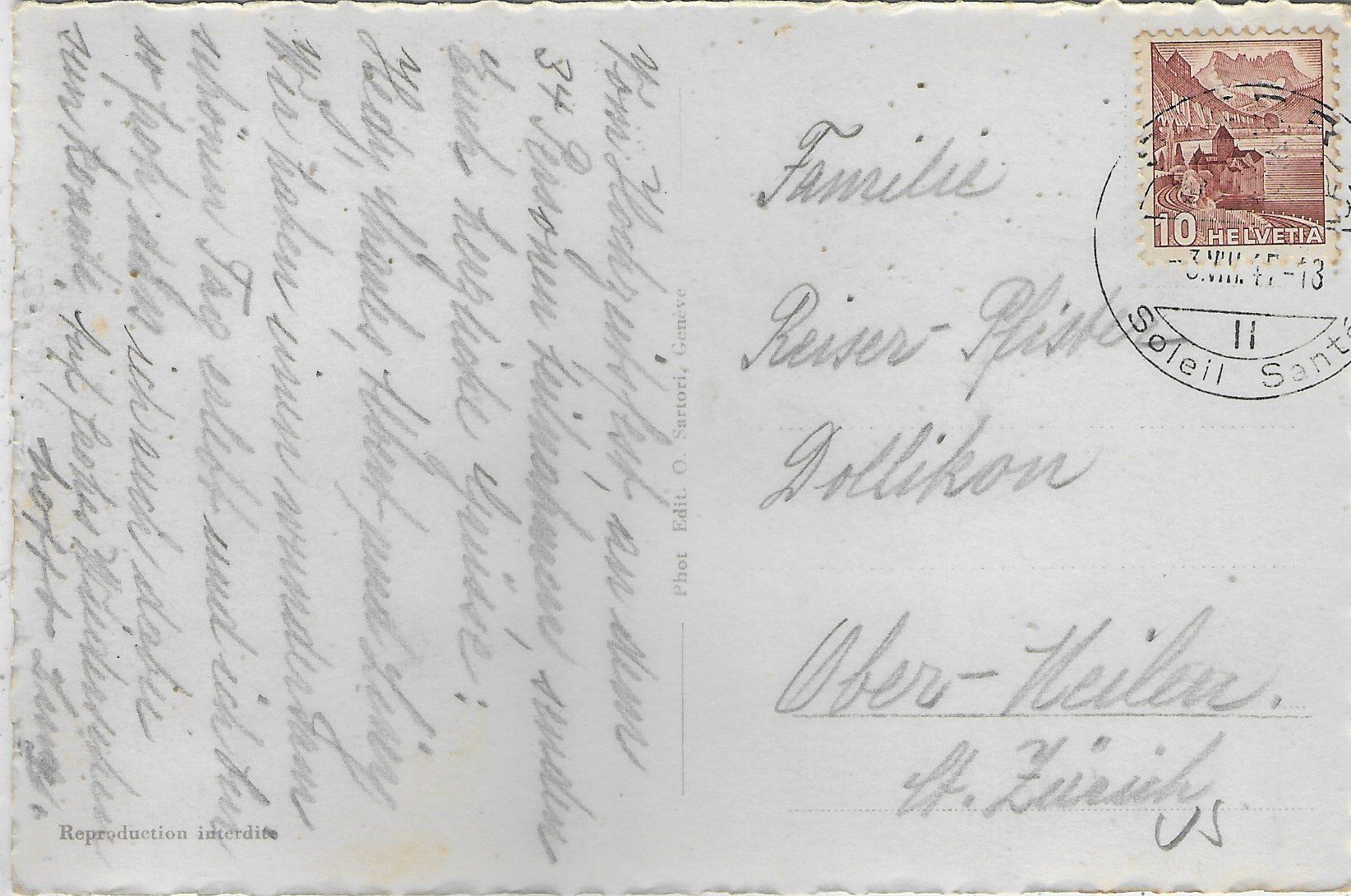 Cartoline postali: Muraz sur Sierre - Vue generale – Usato da Ettingen venduto da Kartenplanet 1