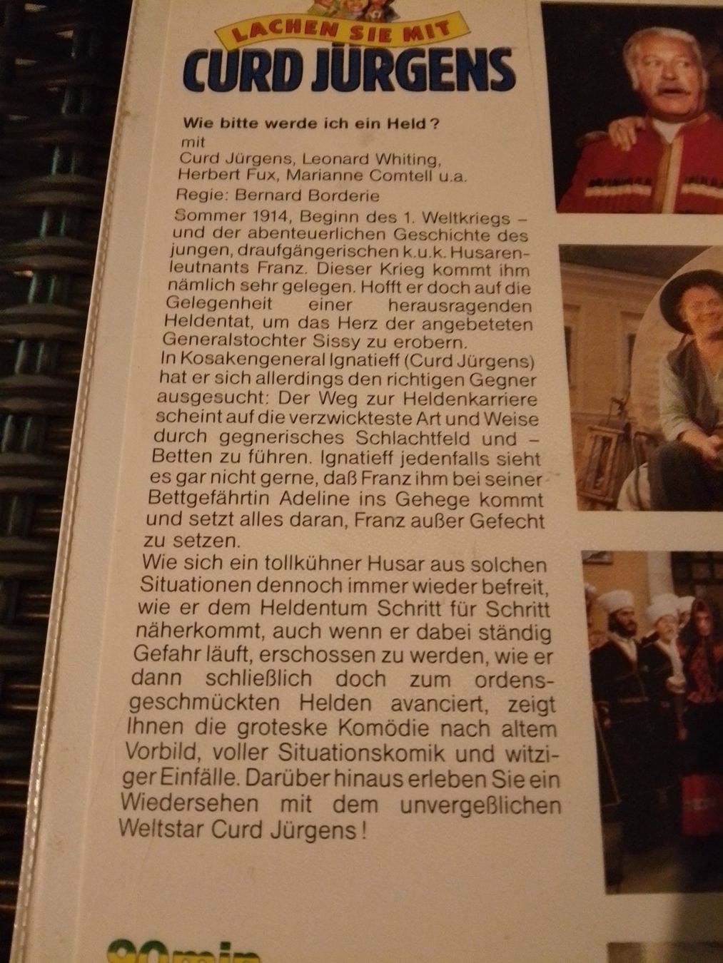 Toutes les VHS: Curd Jürgens wie bitte werde ich ein Held? VHS PolyGram – D'occasion à Remetschwil par Privatflohmi 1