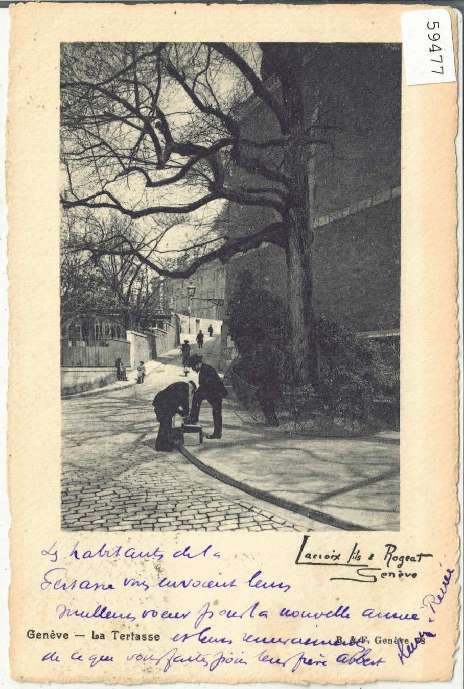 Cartoline postali: Geneve - La Tertasse - animee – Usato da Ettingen venduto da Kartenplanet