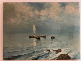 Ölgemälde Segelboote signiert G. CAVALLERI