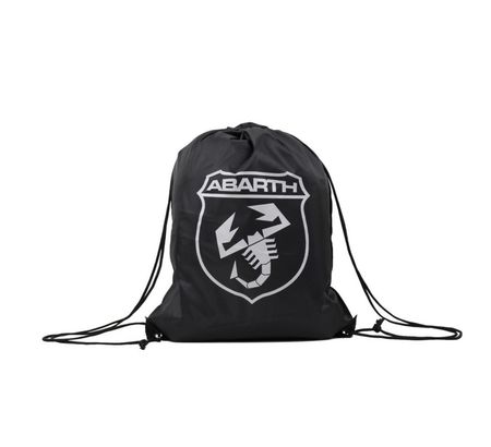 Abarth Sportsack schwarz-silber 44x33cm