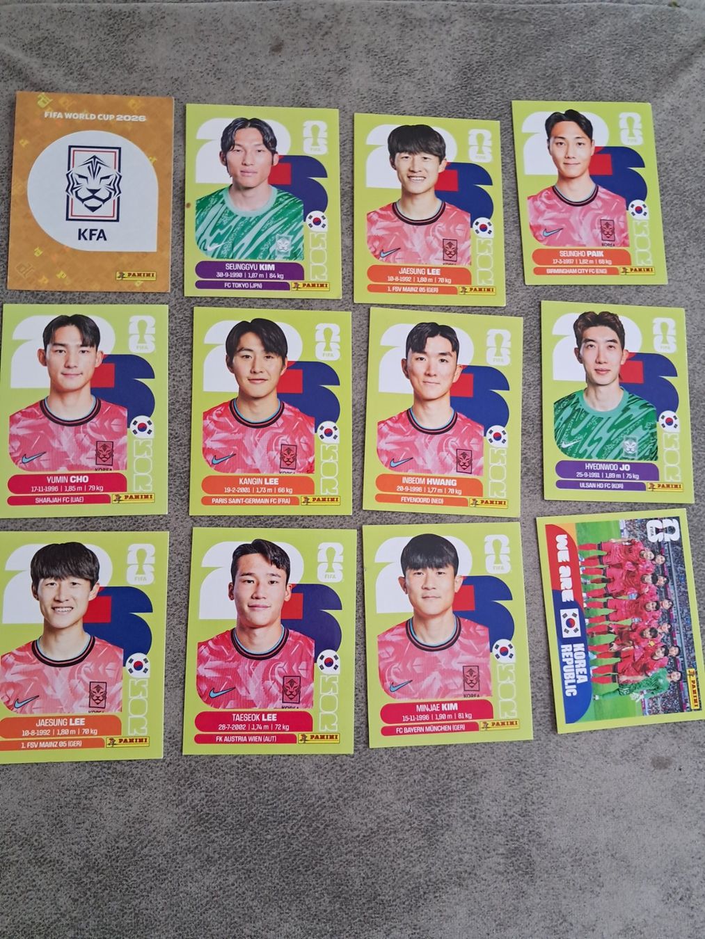 Panini Sammelbilder & Trading cards: 12 Paninisticker 2026 / Korea – Neu (gemäss Beschreibung) aus Weinfelden von Da-ryn01