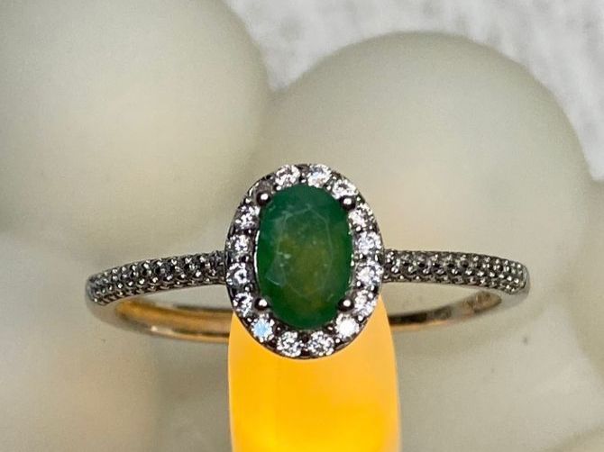 Anelli: Smaragd Ring verstellbar 925 Silber neu – Nuovo (secondo la descrizione) da St. Gallen venduto da GIULESGG 9
