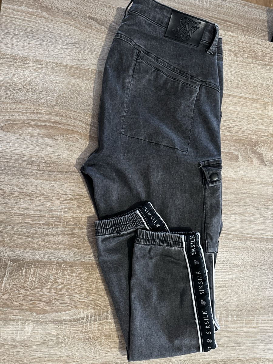 Siksilk Jeans: Jeans Cargo Gris SikSilk L – Usato da Vevey venduto da Eiden77