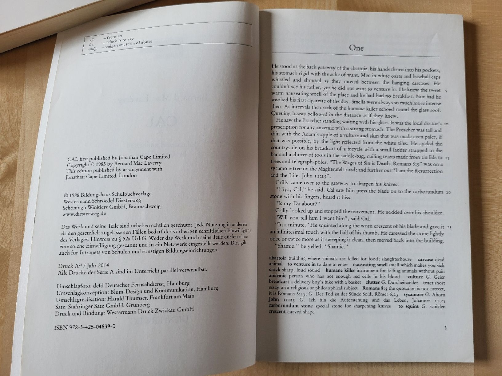 Libri: Cal von Bernard Mac Laverty – Usato da Zürich venduto da Billy0808 2