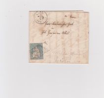 Lettre avec Helvetia assise 1856