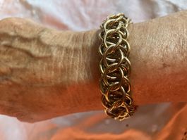Vintage! Goldfarbenes dickes Armband