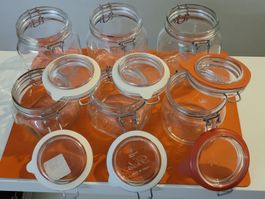 6 Einmachgläser (5 dl und 2.5 dl)