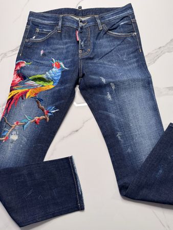 Dsquared2 Jeans, Vogel Stickerei