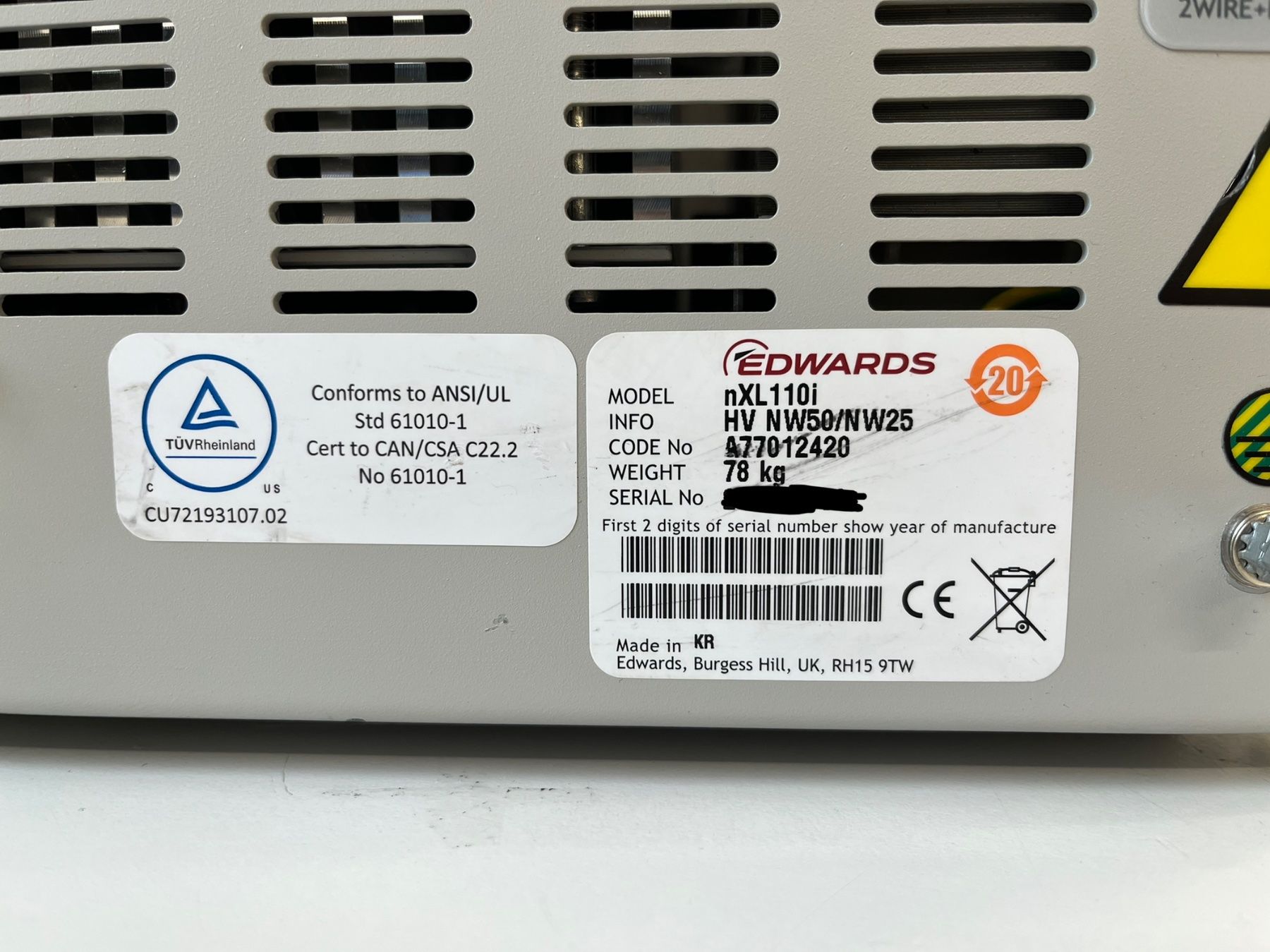 Accessori da laboratorio: Edwards nXL 110i von 2021 – Usato da Niederdorf venduto da LeptonAG_Labor 7