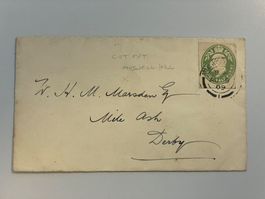1909 Edward VII Postal Stationery Cover with Half Penny