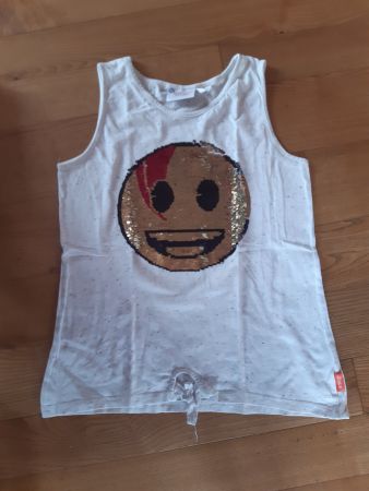 ärmelloses T-Shirt mit Pailletten, 170/176