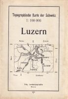 Carte topographique CH 1:100'000 Luzern - 1934