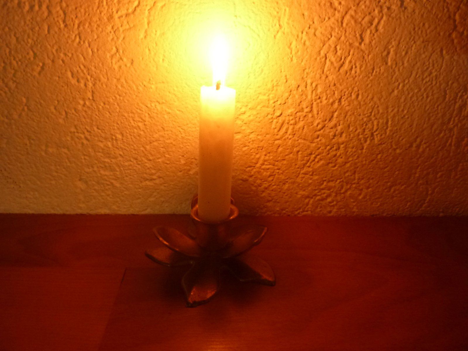 Portacandele: Kerzenständer Blume härzig Messing H 4 cm D 10cm – Usato da Hochfelden venduto da swissice 1