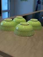 4 chinesische Vintage Seladon-Porzellan-Schälchen