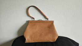 Vintage Handtasche aus Leder, Made in DDR 60er
