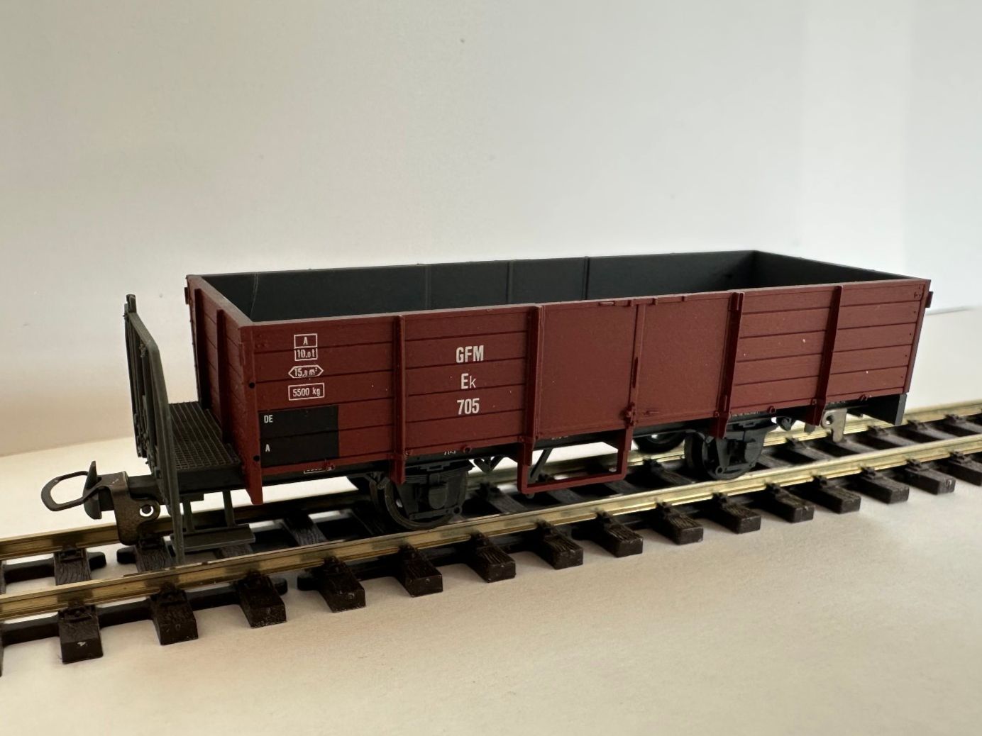 Bemo Modellini di ferrovie: Bemo - GFM Ek 705 - Offener Güterwagen – Usato da Domat/Ems venduto da mmx4001 1