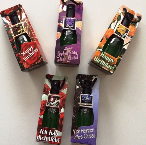 Wein: 5 x Piccolo mit Glückwunsch-Spruch in Geschenkboxen – Neu und originalverpackt aus St. Gallen von schnaeppchen-preise