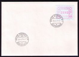 %%Aktion !!%__ATM 3_FDC 23.3.79 ZÜRICH 23_0040-Wert_KW 250 !
