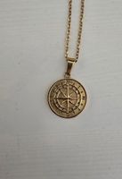 Collier pendentif "Boussole" plaqué or de CRAFT LONDON
