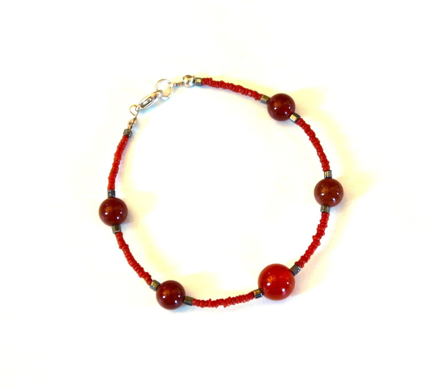 Bracciali & Braccialetti: Armband Glas/Natursteinperlen – Usato da Brittnau venduto da marlenestone 2